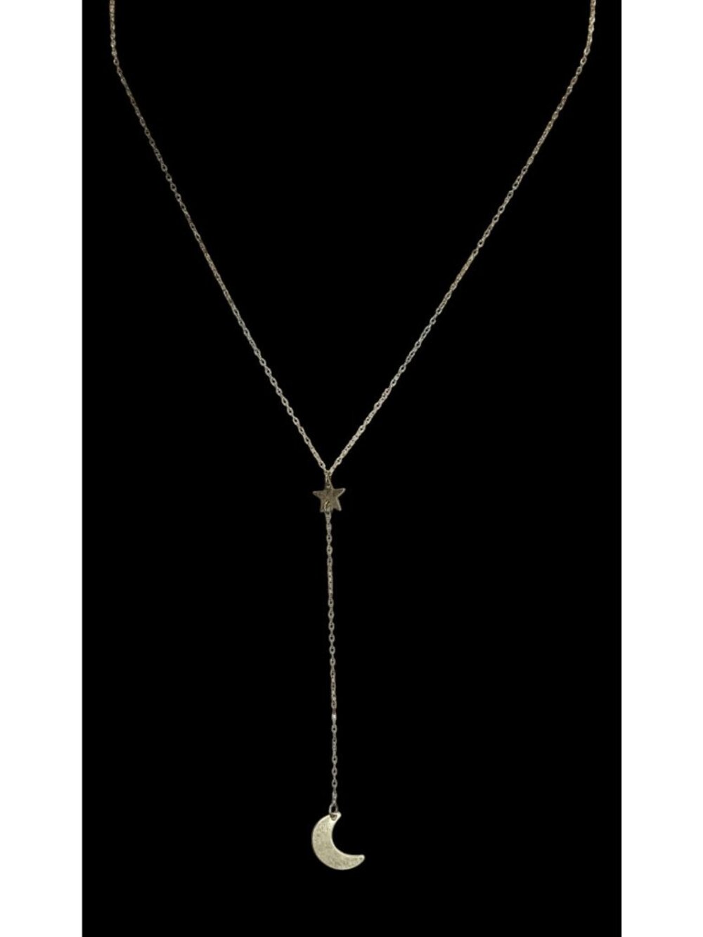Luna Norte Celestial Lariat Necklace Moon Star Charm Gold Witchy